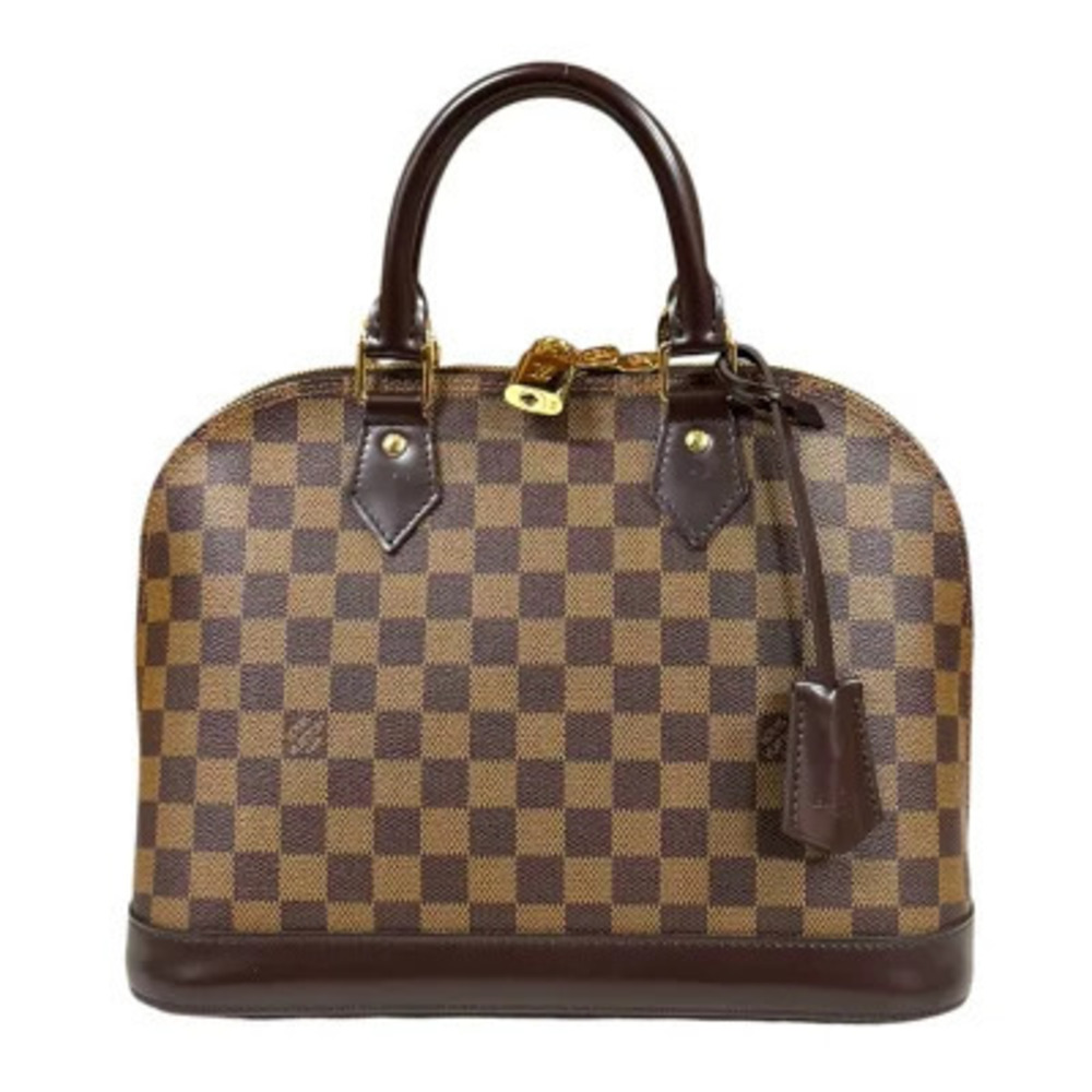 Louis Vuitton Alma Damier Handbag Canvas Brown